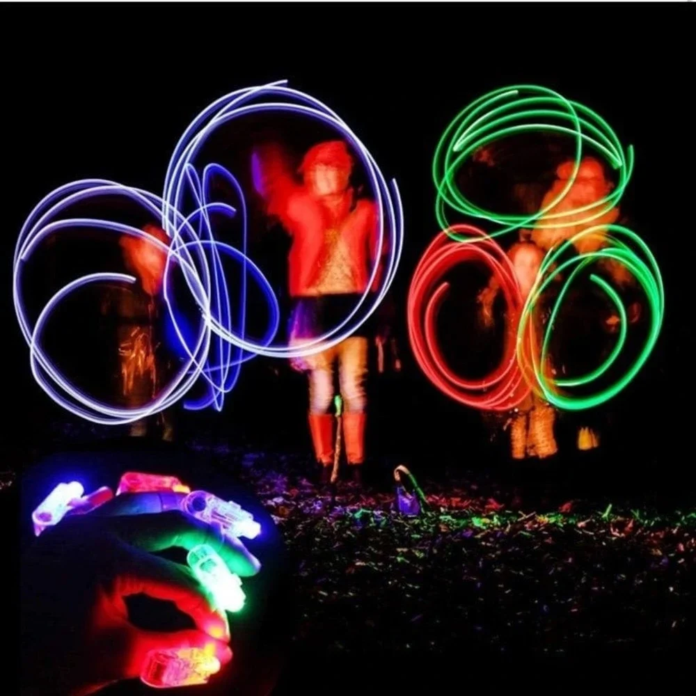 Novelty Place 36Pcs LED Party Finger Lights for Kids with Screw-Secured, LED Fin